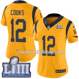 Damen Los Angeles Rams Trikot Brandin Cooks 12 Nike Gold 2019 Super Bowl LIII